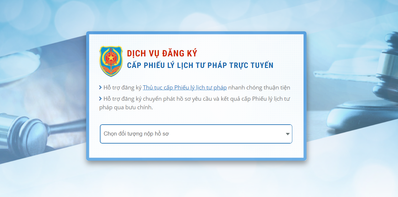 Yêu cầu cấp Phiếu lý lịch tư pháp